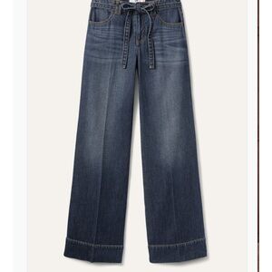 CAbi Dark Blue/Indigo Beau Flare Wide Leg Trouser Jeans EUC